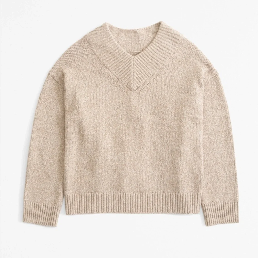 Abercrombie Textural V-Neck Sweater
